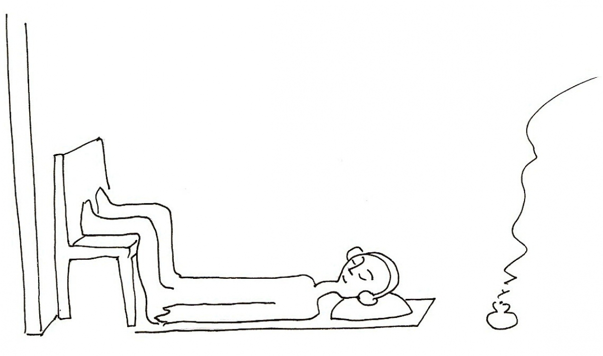 Dibujo postura espalda por Willy Bermudez